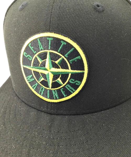 New Era（ニューエラ）New Era (ニューエラ) STONE ISLAND (ストーンアイランド) New Era×STONE ISLAND シアトルマリナーズ 40周年 ブラック サイズ:59.6cmの古着・服飾アイテム
