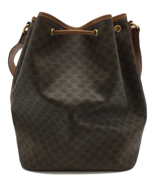 CELINE（セリーヌ）CELINE (セリーヌ) 巾着ショルダーバッグ ブラウンの古着・服飾アイテム