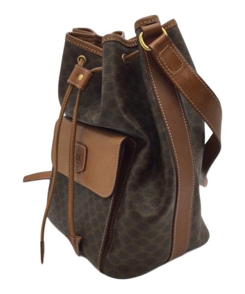 CELINE（セリーヌ）CELINE (セリーヌ) 巾着ショルダーバッグ ブラウンの古着・服飾アイテム