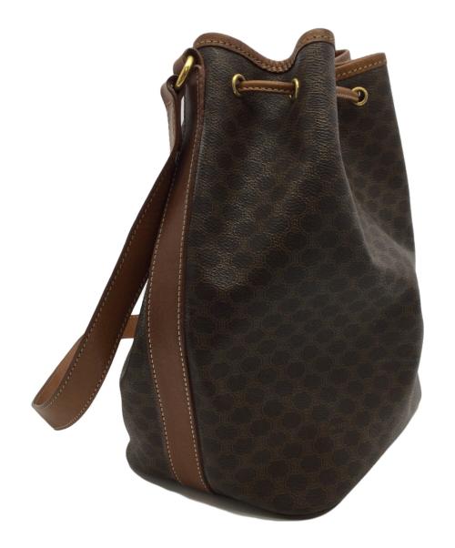 CELINE（セリーヌ）CELINE (セリーヌ) 巾着ショルダーバッグ ブラウンの古着・服飾アイテム
