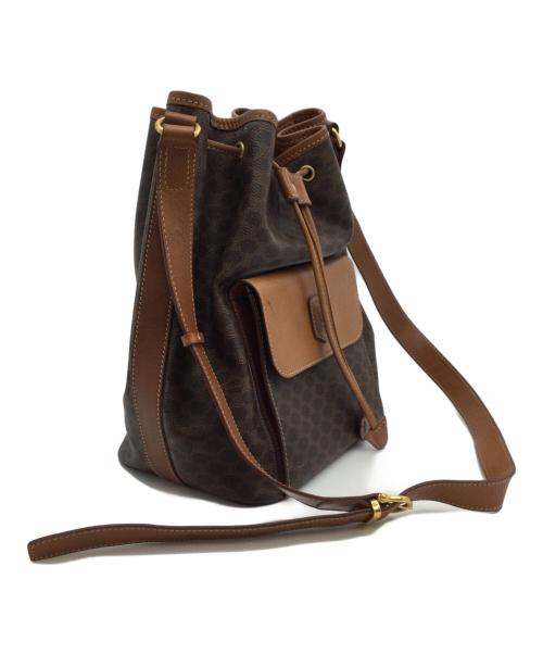 CELINE（セリーヌ）CELINE (セリーヌ) 巾着ショルダーバッグ ブラウンの古着・服飾アイテム