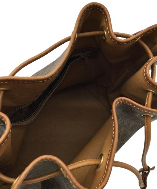 CELINE（セリーヌ）CELINE (セリーヌ) 巾着ショルダーバッグ ブラウンの古着・服飾アイテム