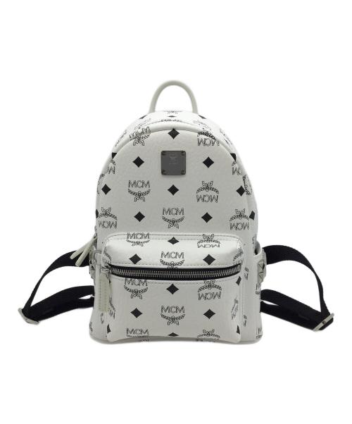 MCM（エムシーエム）MCM (エムシーエム) サイドスタッズ バックパック ホワイトの古着・服飾アイテム