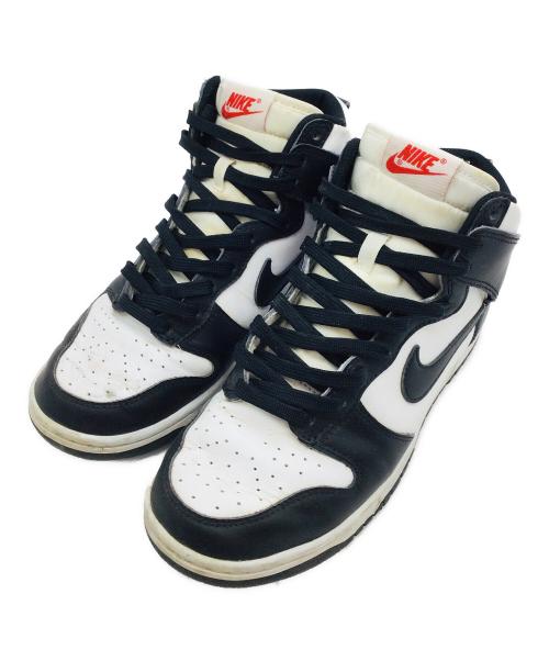 NIKE（ナイキ）NIKE (ナイキ) Dunk High ホワイト×ブラック サイズ:US8.5、UK6、EUR40、cm25.5。BR38、CN255(2.5)の古着・服飾アイテム