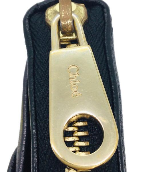 Chloe（クロエ）Chloe (クロエ) ラウンドファスナー財布 ブラックの古着・服飾アイテム