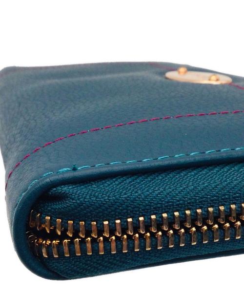 repetto（レペット）repetto (レペット) ラウンドファスナー財布 ブルー 未使用品の古着・服飾アイテム