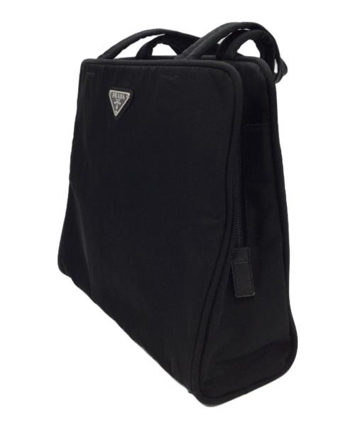 PRADA（プラダ）PRADA (プラダ) ナイロンハンドバッグ ブラックの古着・服飾アイテム