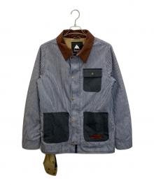 BURTON（バートン）の古着「スノーボードウェア(ジャケット)」｜ネイビー×ブラウン