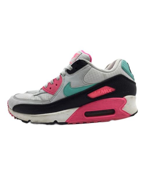 NIKE（ナイキ）NIKE (ナイキ) WMNS AIR MAX 90 ピンク×ブルー サイズ:US7.5、UK5、EUR38.5、cm24.5、BR37、CN245(2.5)の古着・服飾アイテム