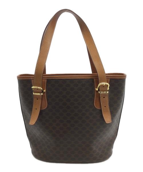 CELINE（セリーヌ）CELINE (セリーヌ) マカダム柄トートバッグ ブラウンの古着・服飾アイテム