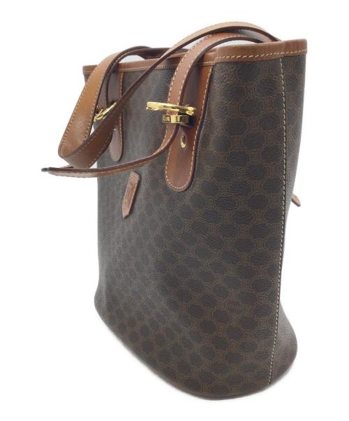 CELINE（セリーヌ）CELINE (セリーヌ) マカダム柄トートバッグ ブラウンの古着・服飾アイテム