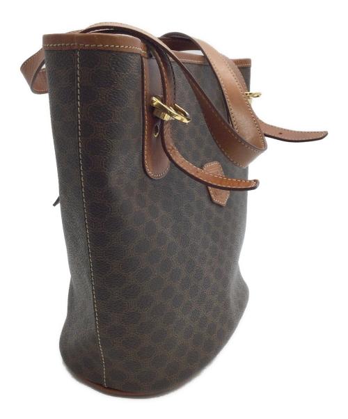 CELINE（セリーヌ）CELINE (セリーヌ) マカダム柄トートバッグ ブラウンの古着・服飾アイテム