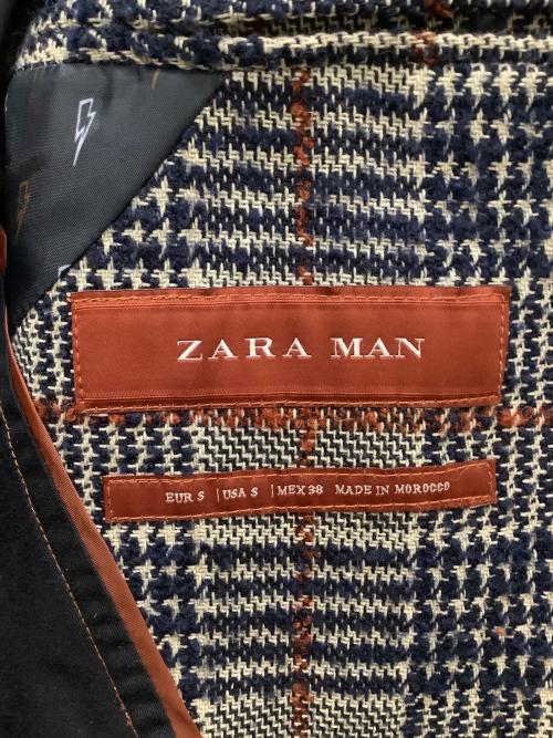 zaraman（ザラマン）zaraman (ザラマン) チェスターコート グレー×ネイビー サイズ:Sの古着・服飾アイテム