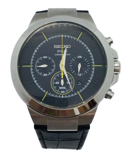 SEIKO（セイコー）SEIKO (セイコー) 腕時計 ソーラー充電 V175-0CN0 ブラックの古着・服飾アイテム
