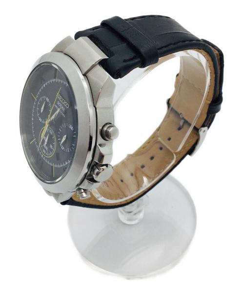 SEIKO（セイコー）SEIKO (セイコー) 腕時計 ソーラー充電 V175-0CN0 ブラックの古着・服飾アイテム