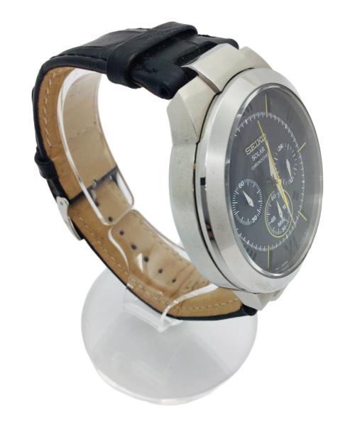SEIKO（セイコー）SEIKO (セイコー) 腕時計 ソーラー充電 V175-0CN0 ブラックの古着・服飾アイテム