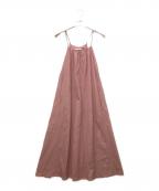 BEAUTY&YOUTHビューティーアンドユース）の古着「1626-162-4512-3150　ノースリーブ・キャミソールワンピース」｜ピンク