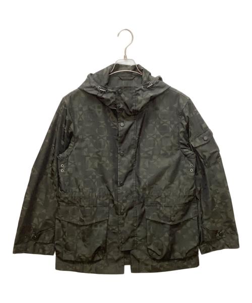 MACKINTOSH LONDON（マッキントッシュ ロンドン）MACKINTOSH LONDON (マッキントッシュ ロンドン) G1F01-208-79　フーデッドジャケット グリーン×ブラック サイズ:38の古着・服飾アイテム