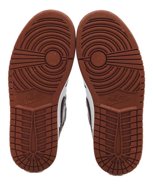 NIKE（ナイキ）NIKE (ナイキ) Air Jordan 1 Mid SE ホワイト×ブラウン サイズ:US8.5、UK7.5、EUR42、cm26.5、BR40、CN265の古着・服飾アイテム