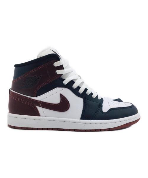 NIKE（ナイキ）NIKE (ナイキ) Air Jordan 1 Mid SE ホワイト×ブラウン サイズ:US8.5、UK7.5、EUR42、cm26.5、BR40、CN265の古着・服飾アイテム