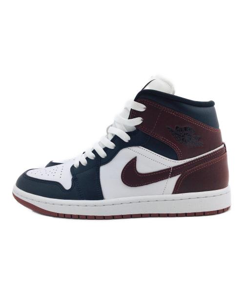 NIKE（ナイキ）NIKE (ナイキ) Air Jordan 1 Mid SE ホワイト×ブラウン サイズ:US8.5、UK7.5、EUR42、cm26.5、BR40、CN265の古着・服飾アイテム