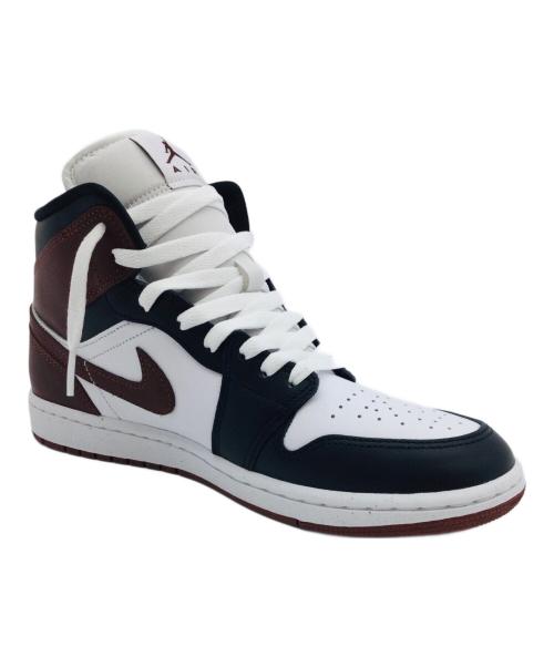 NIKE（ナイキ）NIKE (ナイキ) Air Jordan 1 Mid SE ホワイト×ブラウン サイズ:US8.5、UK7.5、EUR42、cm26.5、BR40、CN265の古着・服飾アイテム