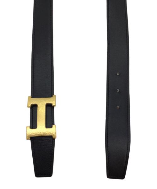 HERMES（エルメス）HERMES (エルメス) Hバックルベルト ゴールド×ブラウンの古着・服飾アイテム