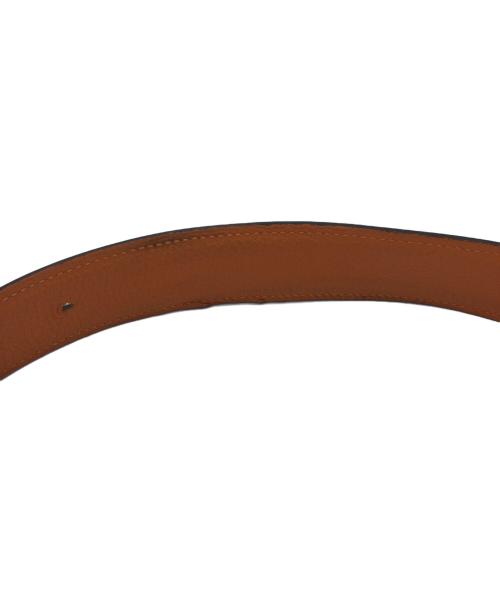 HERMES（エルメス）HERMES (エルメス) Hバックルベルト ゴールド×ブラウンの古着・服飾アイテム