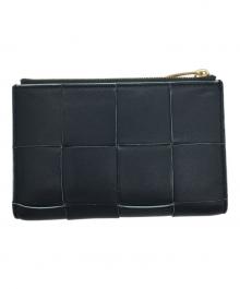 BOTTEGA VENETA（ボッテガベネタ）の古着「2つ折り財布」｜ブラック×ブルー