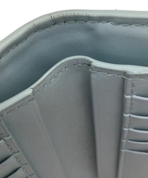 BOTTEGA VENETA（ボッテガベネタ）BOTTEGA VENETA (ボッテガベネタ) 2つ折り財布 ブラック×ブルーの古着・服飾アイテム