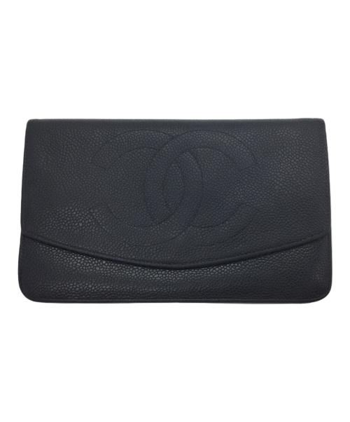 CHANEL（シャネル）CHANEL (シャネル) 2つ折り財布 ブラックの古着・服飾アイテム