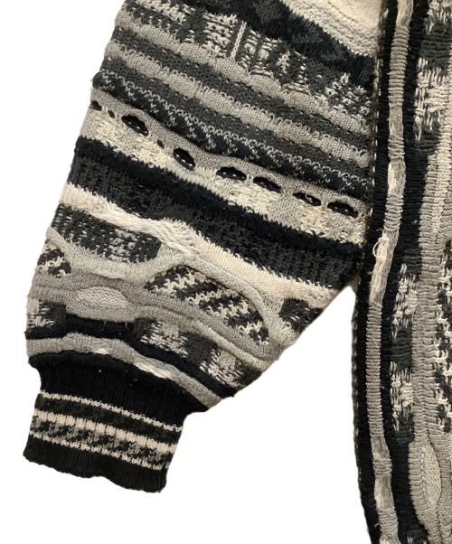 Protege COLLECTION（プロテージ コレクション）Protege COLLECTION (プロテージ コレクション) 厚手ニット ホワイト×グレー サイズ:Lの古着・服飾アイテム