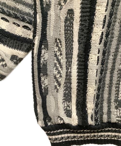 Protege COLLECTION（プロテージ コレクション）Protege COLLECTION (プロテージ コレクション) 厚手ニット ホワイト×グレー サイズ:Lの古着・服飾アイテム