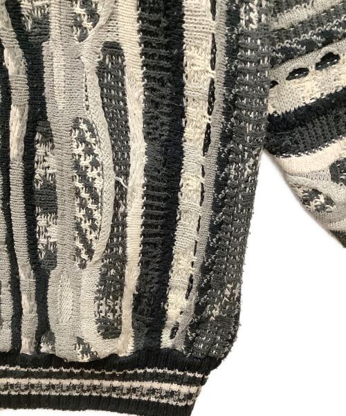 Protege COLLECTION（プロテージ コレクション）Protege COLLECTION (プロテージ コレクション) 厚手ニット ホワイト×グレー サイズ:Lの古着・服飾アイテム