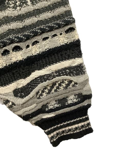 Protege COLLECTION（プロテージ コレクション）Protege COLLECTION (プロテージ コレクション) 厚手ニット ホワイト×グレー サイズ:Lの古着・服飾アイテム