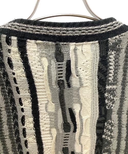 Protege COLLECTION（プロテージ コレクション）Protege COLLECTION (プロテージ コレクション) 厚手ニット ホワイト×グレー サイズ:Lの古着・服飾アイテム