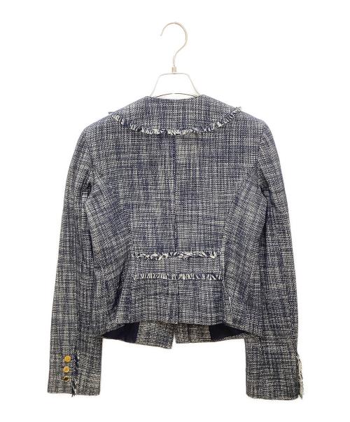 TORY BURCH（トリーバーチ）TORY BURCH (トリーバーチ) ノーカラージャケット ネイビー サイズ:2の古着・服飾アイテム