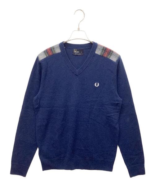 FRED PERRY（フレッドペリー）FRED PERRY (フレッドペリー) 厚手ニット ネイビー サイズ:Mの古着・服飾アイテム