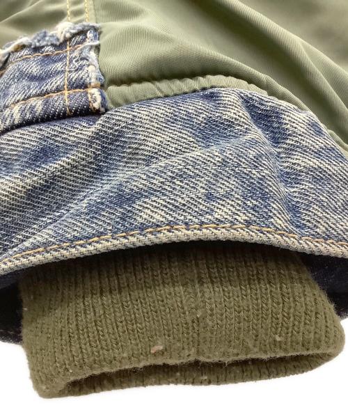 AVIREX（アヴィレックス）AVIREX (アヴィレックス) 6162046　フライトジャケット グリーン×ブルー サイズ:Mの古着・服飾アイテム