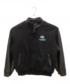 NORTH ENDノースエンド）の古着「袖レザースタジャン」｜ブラック