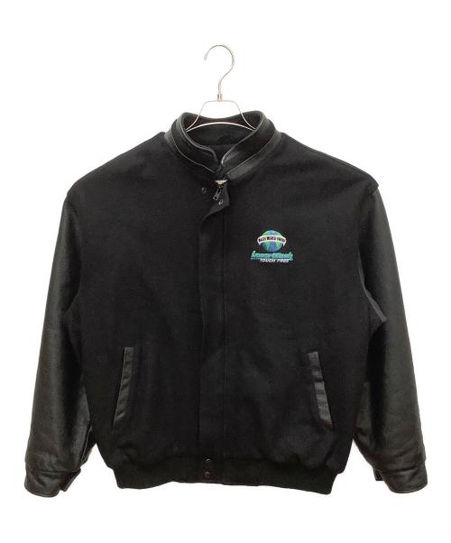 NORTH END（ノースエンド）NORTH END (ノースエンド) 袖レザースタジャン ブラック サイズ:XLの古着・服飾アイテム