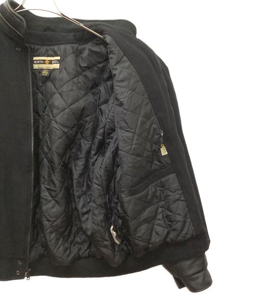 NORTH END（ノースエンド）NORTH END (ノースエンド) 袖レザースタジャン ブラック サイズ:XLの古着・服飾アイテム