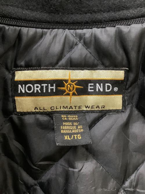 NORTH END（ノースエンド）NORTH END (ノースエンド) 袖レザースタジャン ブラック サイズ:XLの古着・服飾アイテム