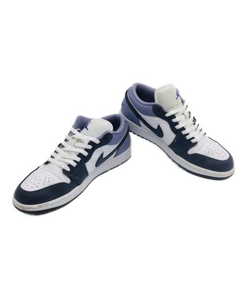 NIKE（ナイキ）NIKE (ナイキ) Air Jordan 1 Low ホワイト×ネイビー サイズ:US9、UK8、EUR42.5、cm27、BR40.5、CN270の古着・服飾アイテム