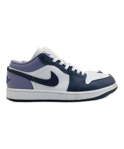 NIKE（ナイキ）NIKE (ナイキ) Air Jordan 1 Low ホワイト×ネイビー サイズ:US9、UK8、EUR42.5、cm27、BR40.5、CN270の古着・服飾アイテム