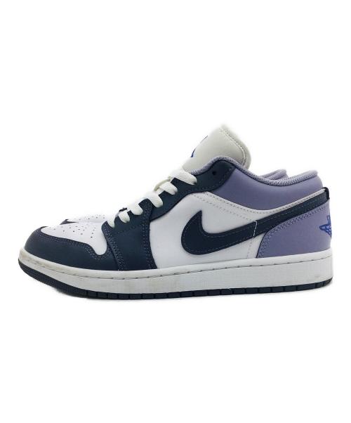 NIKE（ナイキ）NIKE (ナイキ) Air Jordan 1 Low ホワイト×ネイビー サイズ:US9、UK8、EUR42.5、cm27、BR40.5、CN270の古着・服飾アイテム