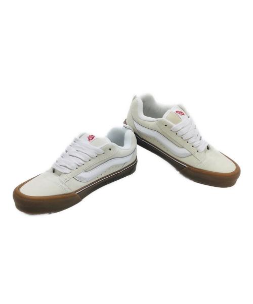 VANS（ヴァンズ）VANS (バンズ) KNU SKOOL ホワイト×ブラウン サイズ:US Men8.5、US Women10.0、UK7.5、EUR41.0、CM26.5の古着・服飾アイテム
