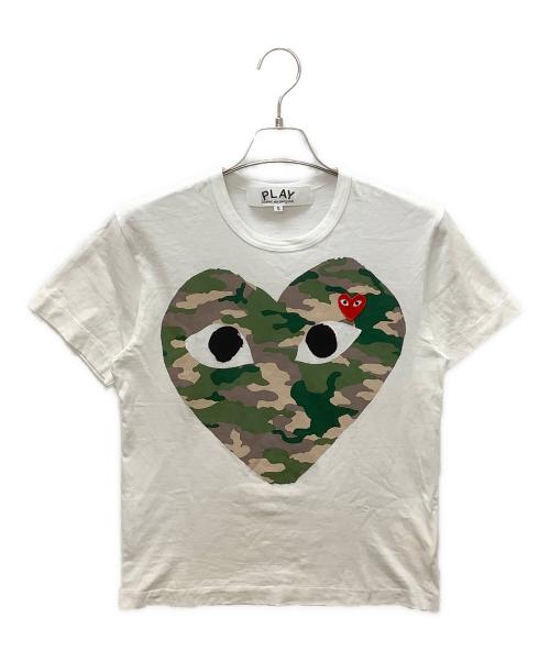 PLAY COMME des GARCONS（プレイコムデギャルソン）PLAY COMME des GARCONS (プレイコムデギャルソン) 半袖Tシャツ ホワイト サイズ:Sの古着・服飾アイテム