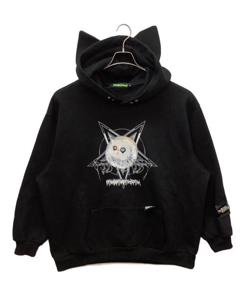 pinkspink（ピンクスピンク）pinkspink (ピンクスピンク) キャットスターパーカー ブラック サイズ:Mの古着・服飾アイテム