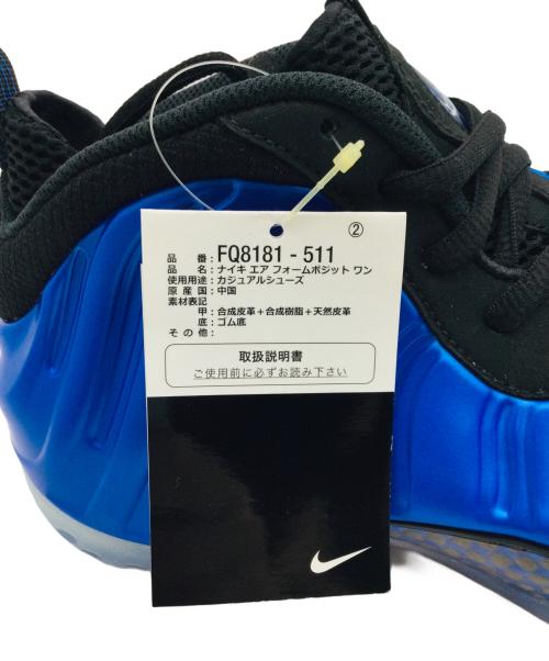 NIKE（ナイキ）NIKE (ナイキ) AIR FOAMPOSITE ONE ブルー×ブラック サイズ:US10、UK9、EUR44、cm28、BR42、CN280(2.5)　 未使用品の古着・服飾アイテム